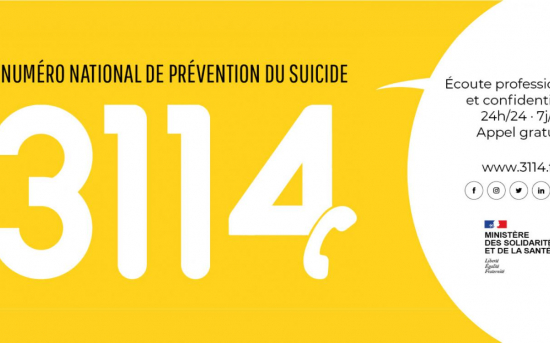 affiche 3114 prévention du suicide