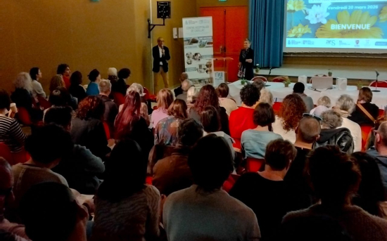 Photo du discours de M. Durand lors du printemps de la Culture le 20 mars 2026 au CH de Cadillac