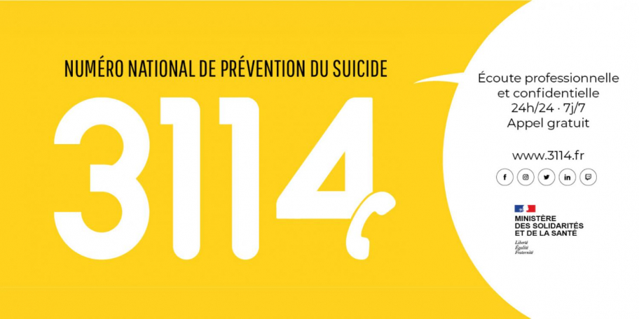 affiche 3114 prévention du suicide