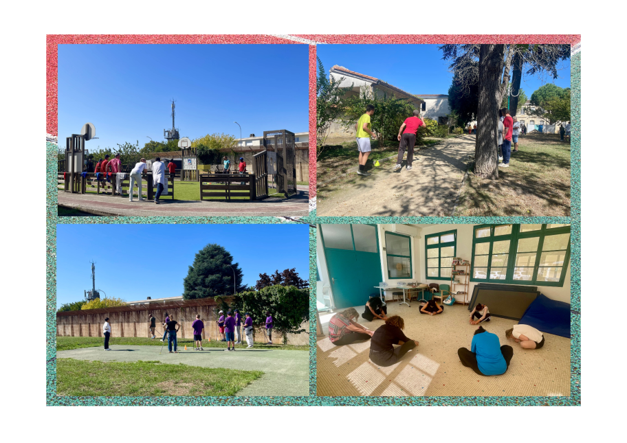 4 photos illustrant les jeux de la psychiatrie, le 18 sreptembre 2025, lors de diverses activités sportives