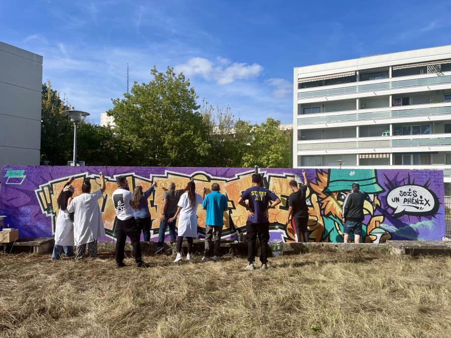 Inauguration de la fresque sur le site de Lormont